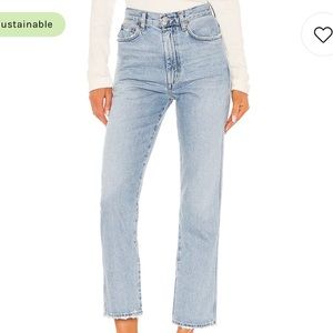 Agolde Pinch Waist High Rise Kick Jeans Size 24 Light Wash